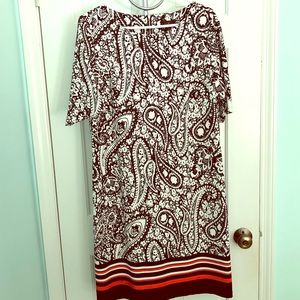 Paisley sheath dress size 12